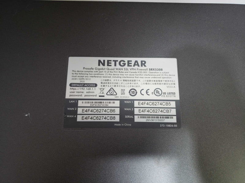 Netgear Prosafe Gigabit Quad WAN SSL VPN Firewall [