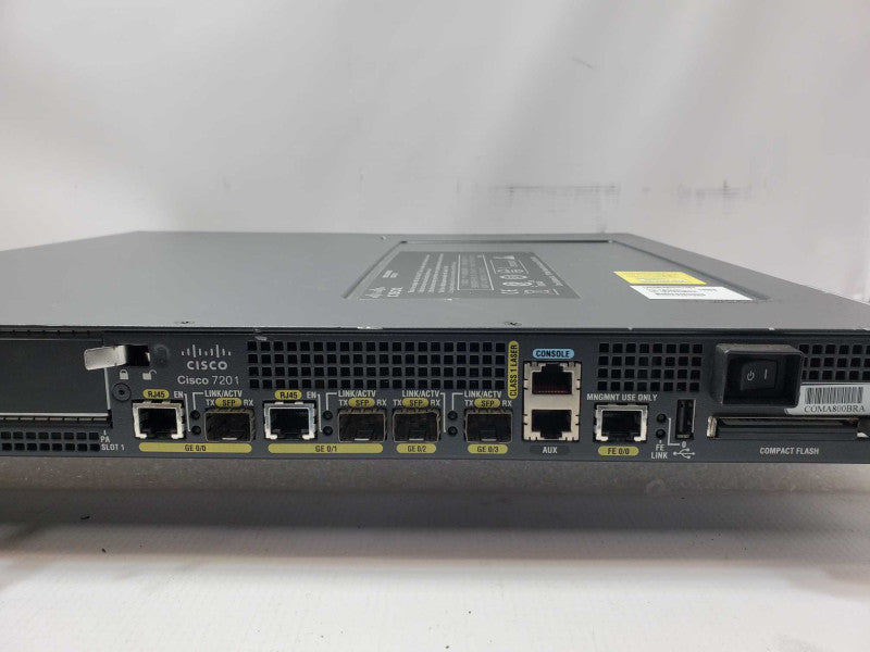 Cisco 7201 Router CISCO7201 w/ Dual AC Power Supply, factory reset _