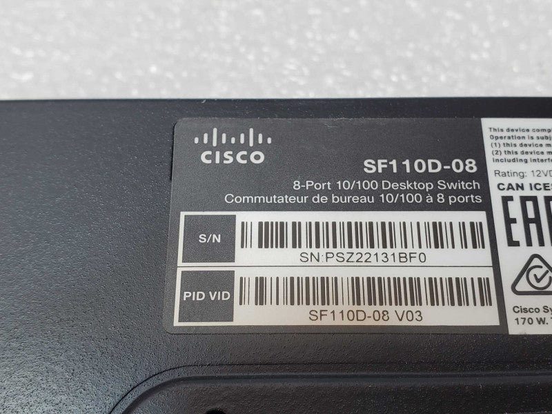 Cisco SF110D-08 8-Port 10/100 Desktop Switch  _