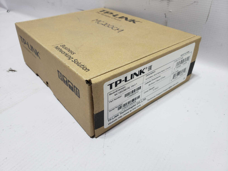 New in Box TP-Link MC200CM Media Converter [
