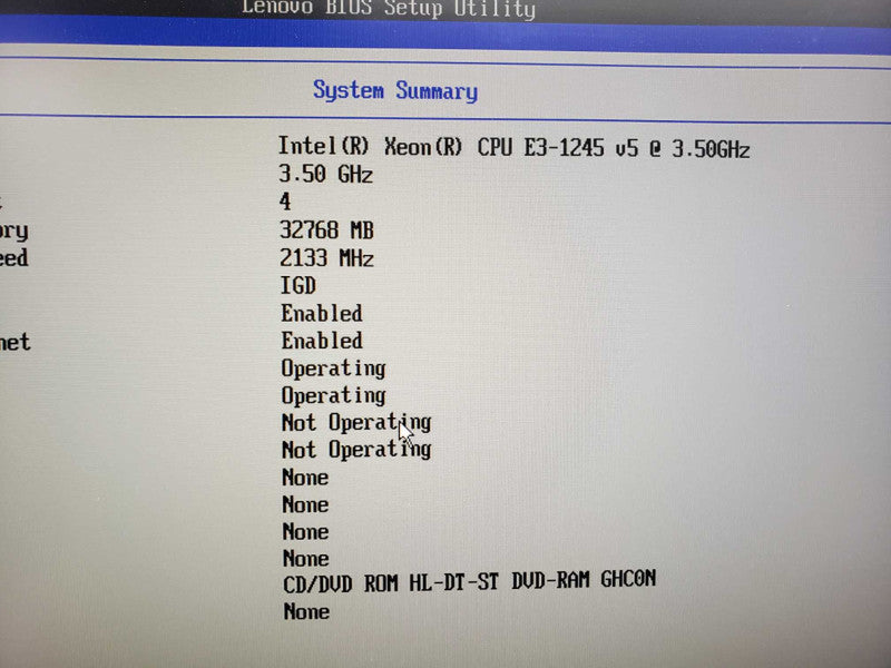 Lenovo ThinkStation P310, Xeon E3-1245v5 3.50GHz 32GB NO HDDs [