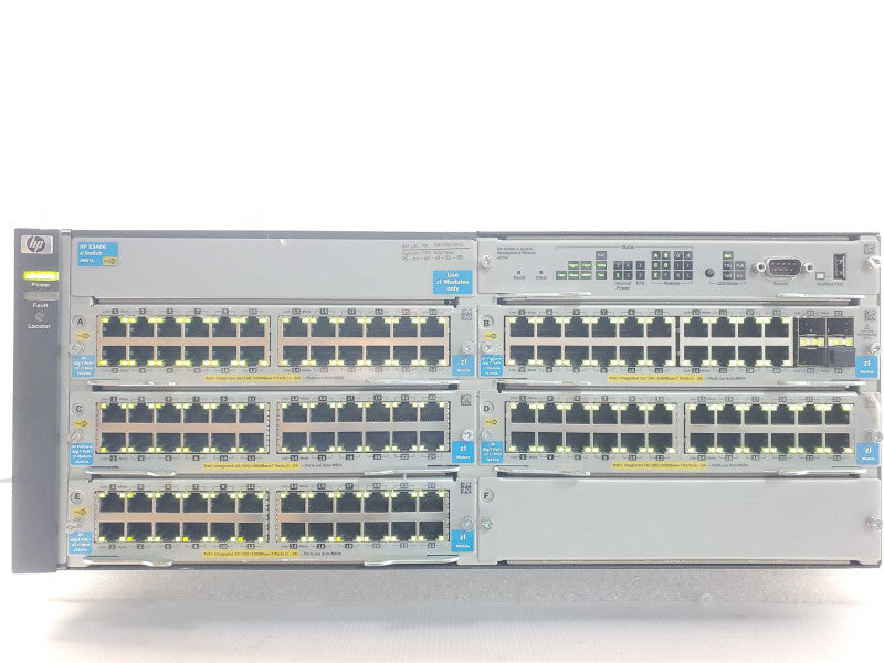 HP ProCurve 5406 zl J8697A Switch with 3x J9534A, 1x J9307A, 1x J9308A, 2x PSU _