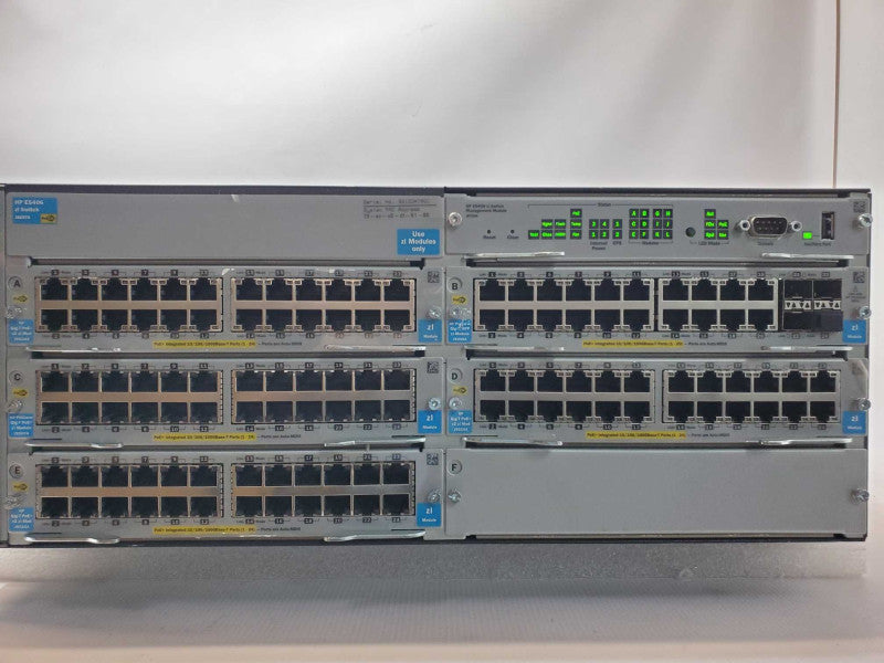HP ProCurve 5406 zl J8697A Switch with 3x J9534A, 1x J9307A, 1x J9308A, 2x PSU _