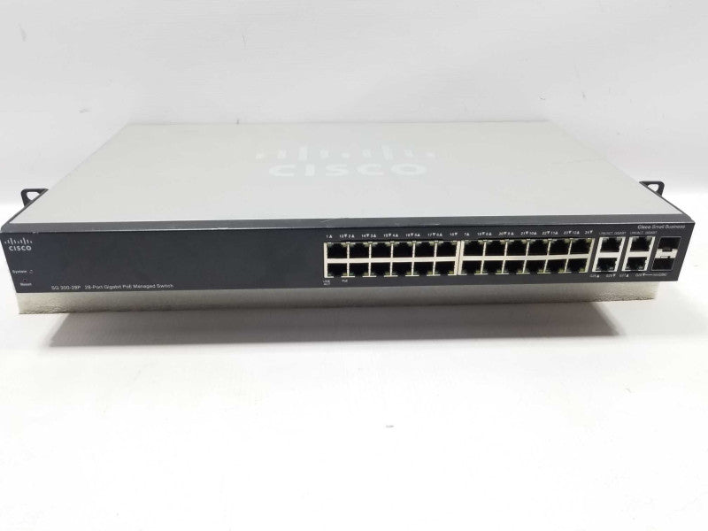 Cisco SG300-28P SRW2024P-K9 28 Port Gigabit PoE Managed Switch w Rack Ears ~