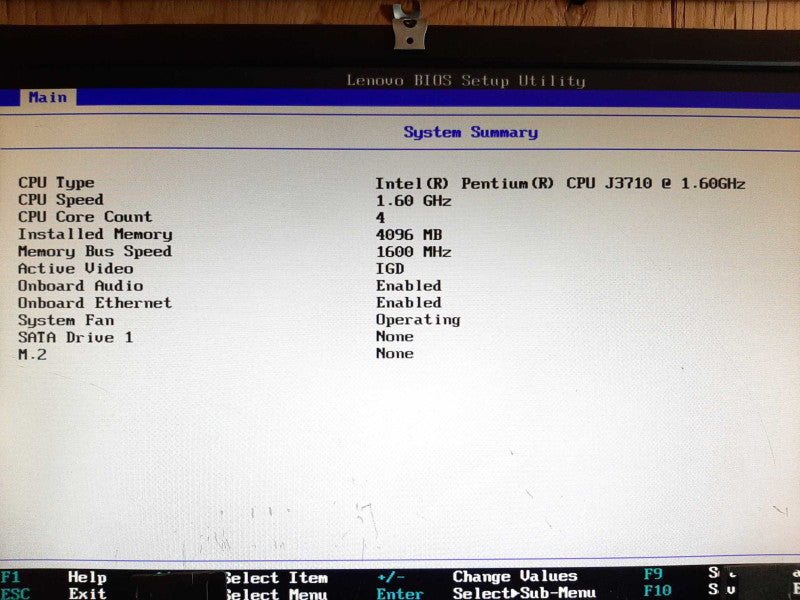 Lenovo ThinkCentre M600 Pentim J3710 @ 1.6GHz 4GB RAM - NO HDD +
