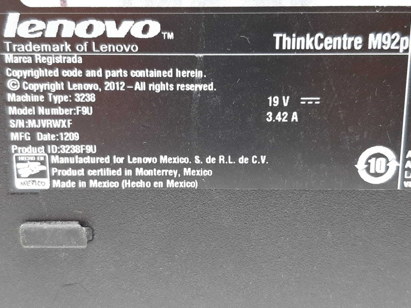 Lenovo Think Centre M92p i5-3470T @ 2.9GHz 8GB RAM - NO HDD +