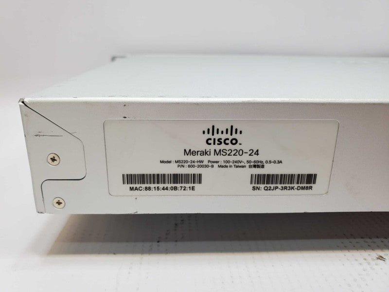 Cisco Meraki MS220-24 Cloud Managed 24x 1GB Ethernet 4x SFP *Claimed* (