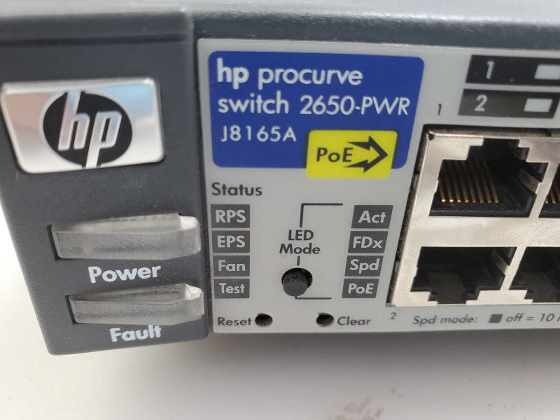 HP Procurve 2650-PWR J8165A 48 Port fast PoE Ethernet Switch )