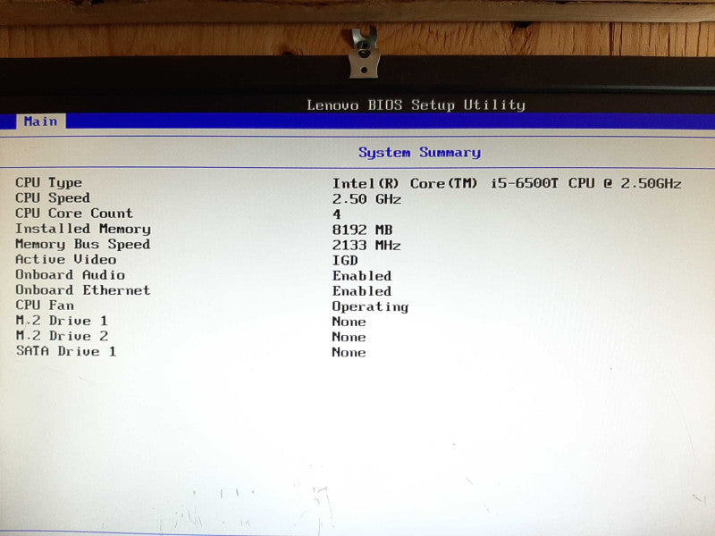 Lenovo ThinkCentre M710q i5-6500T @ 2.50GHz 8GB RAM - NO HDD +