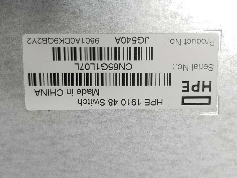 HPE JG540A#ABA 48-Port Fast Ethernet Advanced Smart Managed Switch, FCTY RESET ~
