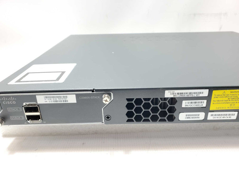 Cisco WS-C2960X-48FPS-L 48 Port Gigabit Managed Network Switch _