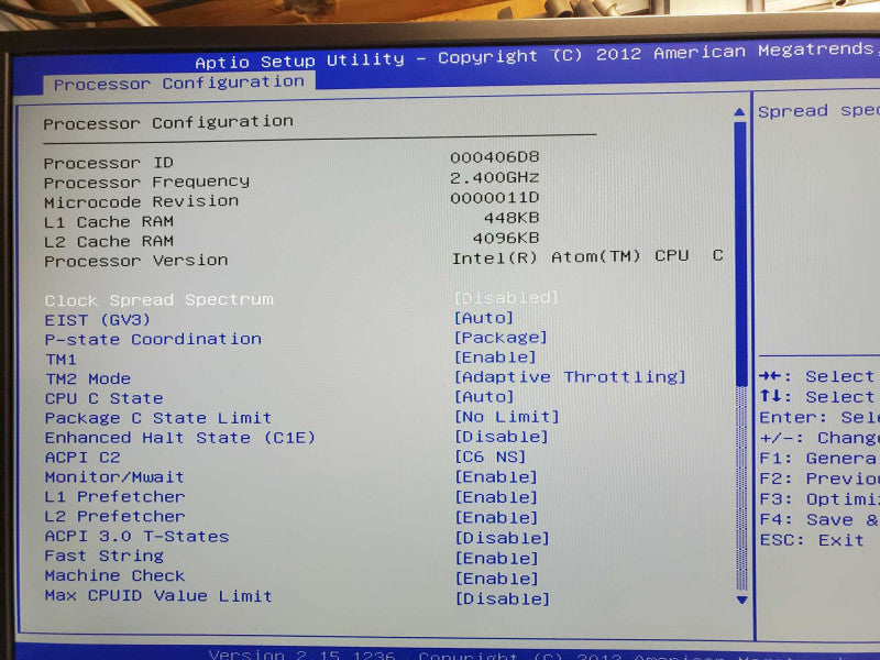 SuperMicro A1SAi-2750F, Atom 2.4GHz CPU, 4GB RAM, Quad NIC, No Power Adapter _