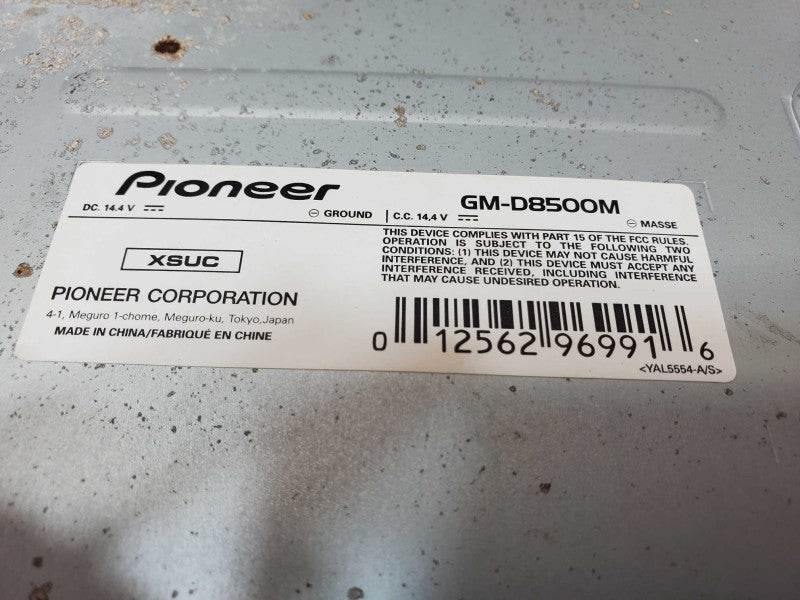 Pioneer GM-D8500M Class D Mono Amplifier, Untested, AS-IS _