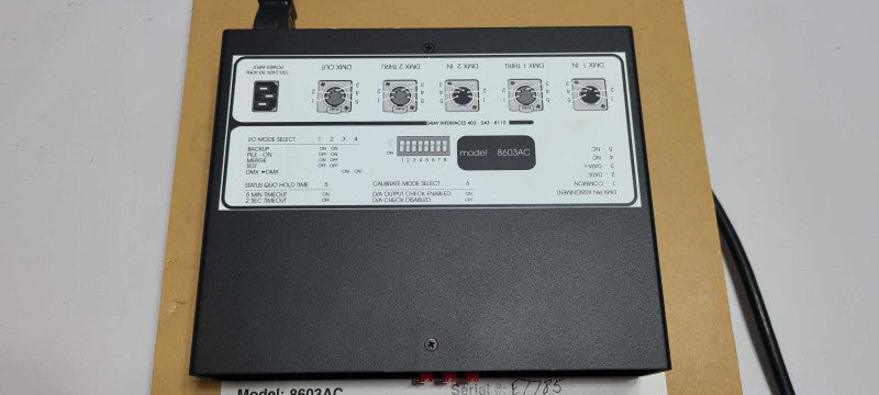 Pathway DMX Manager 8603AC Read Notes $