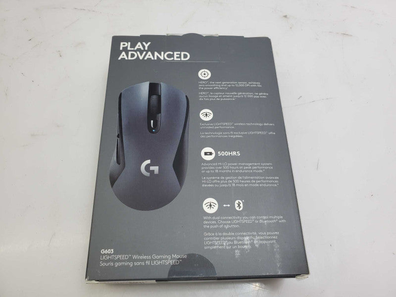 New Logitech G603 LIGHTSPEED Wireless Gaming Mouse HERO 12K Sensor 12,000 DPI )