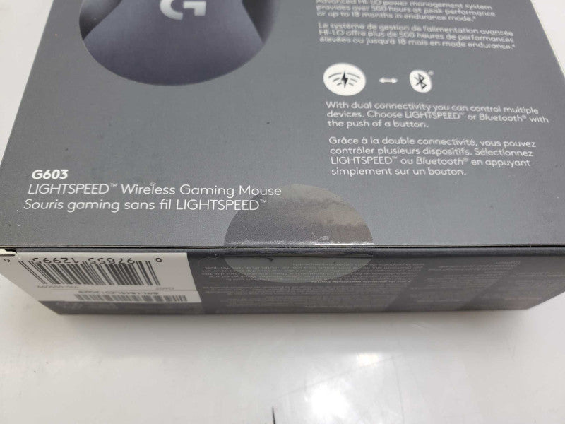 New Logitech G603 LIGHTSPEED Wireless Gaming Mouse HERO 12K Sensor 12,000 DPI )