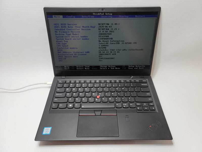 Lenovo X1 Carbon 6th gen with i5-8250U CPU 8GB RAM & 256GB SSD READ  -