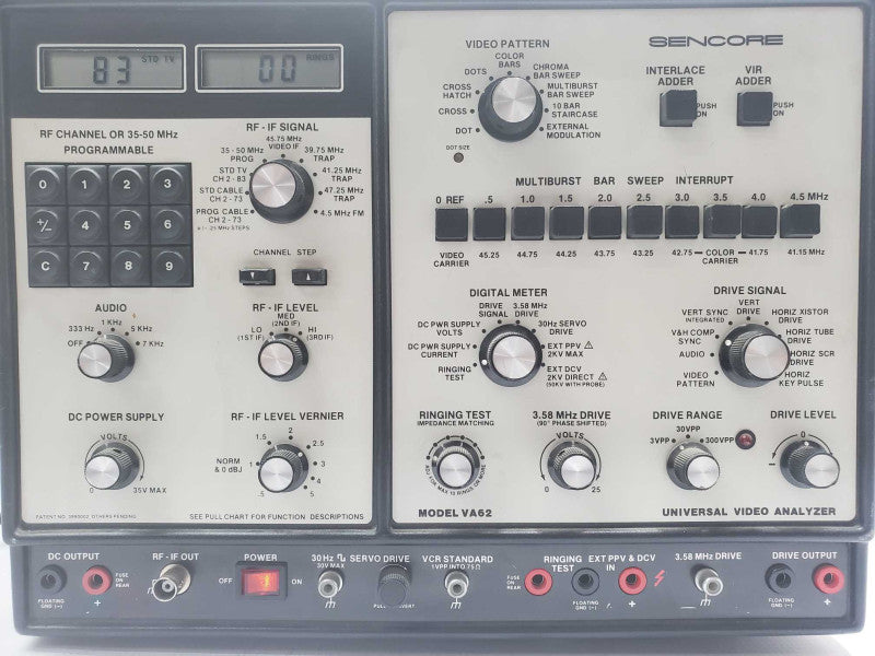 SENCORE Universal Video Analyzer VA62 |