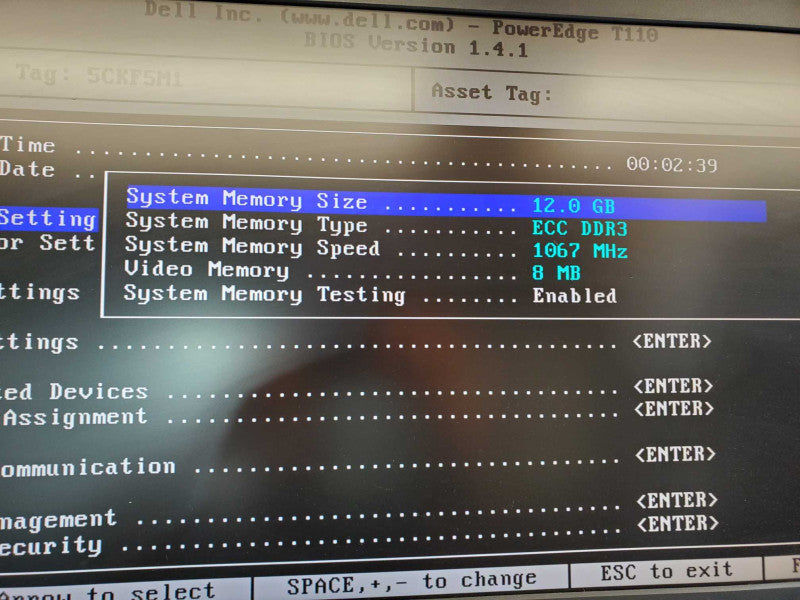 Dell PowerEdge T110 Xeon X3430 @ 2.4 GHz 12GB Ram No HDD (