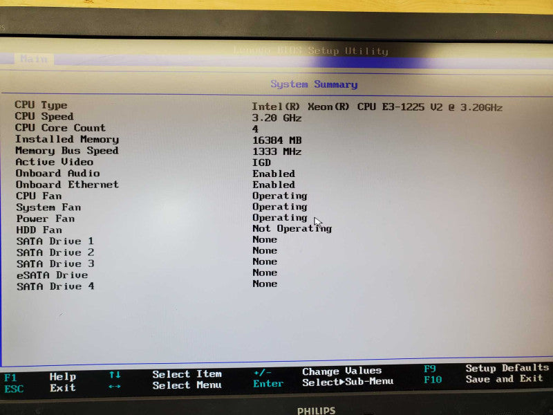 Lenovo ThinkStation E31 Xeon E3-1225 v2 @ 3.2 GHz 16GB Ram No HDD (