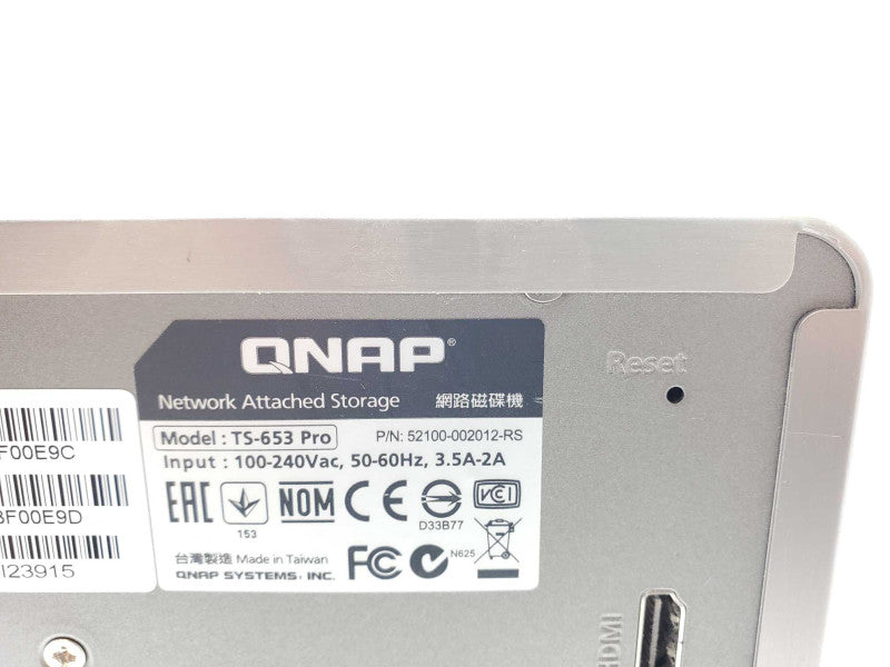 QNAP TS-653 Pro 6-Bay Network attached storage with 1x 1TB HDD, Factory Reset _