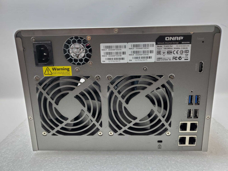 QNAP TS-653 Pro 6-Bay Network attached storage with 1x 1TB HDD, Factory Reset _