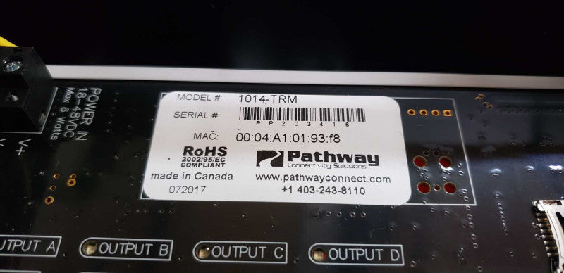 pathway custom eDIN assembly 4908-M6705-14-P09 / see notes #