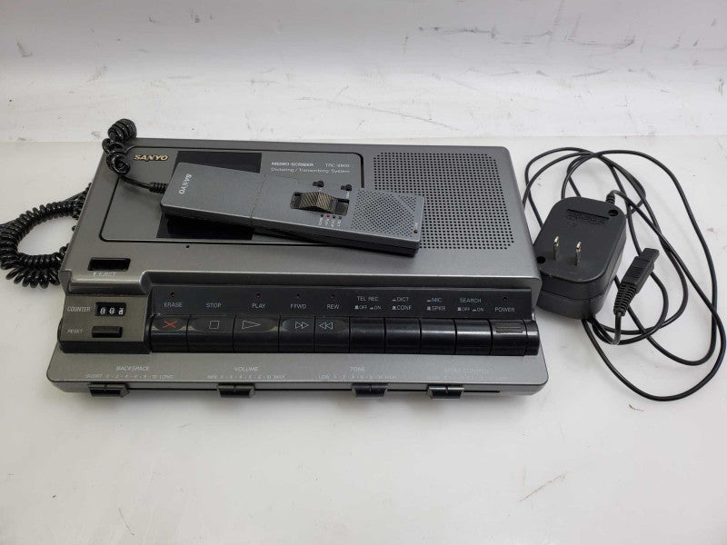 Sanyo TRC 8800 Standard Cassette Transcribing System w/ Power adapter_ AS-IS )