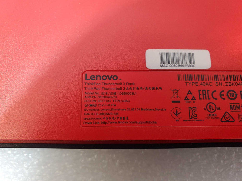 Lenovo ThinkPad Thunderbolt 3 Dock type 40AC, AS-IS Read _