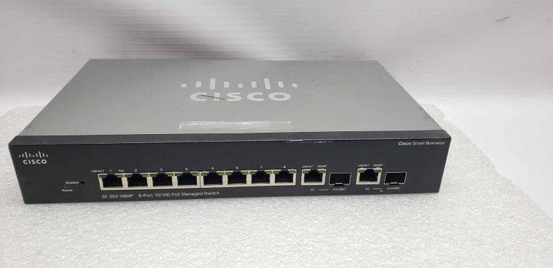 Cisco SF302-08MP 8-Port PoE Managed Switch No PSU As-Is #