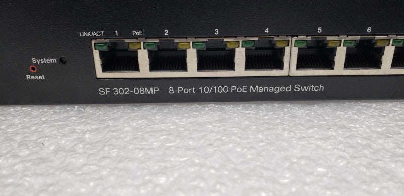 Cisco SF302-08MP 8-Port PoE Managed Switch No PSU As-Is #