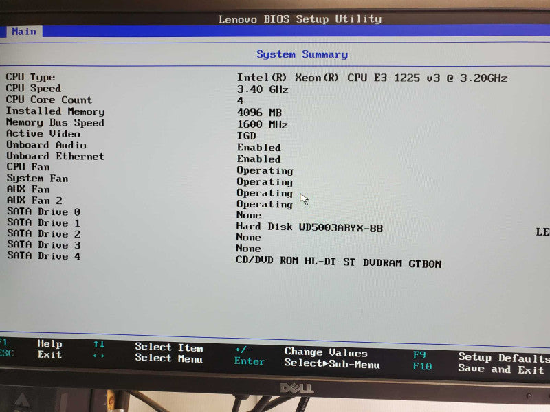 Lenovo ThinkServer TS140, Xeon E3-1225v3 3.2GHz, 4GB RAM, 500GB HDD _