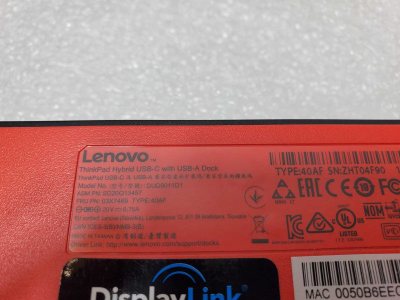 Lenovo ThinkPad Hybrid USB-C with USB-A Dock 40AF _