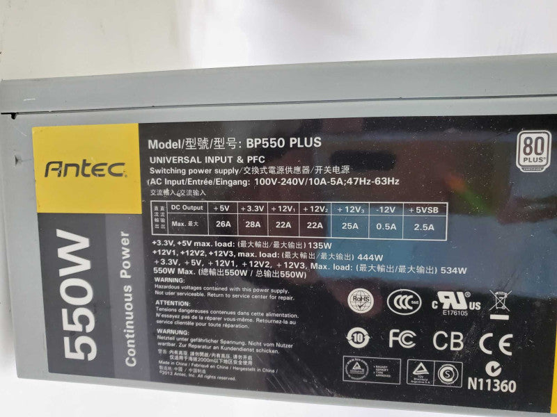 Antec BP550 Plus 550W Switching Power Supply  )