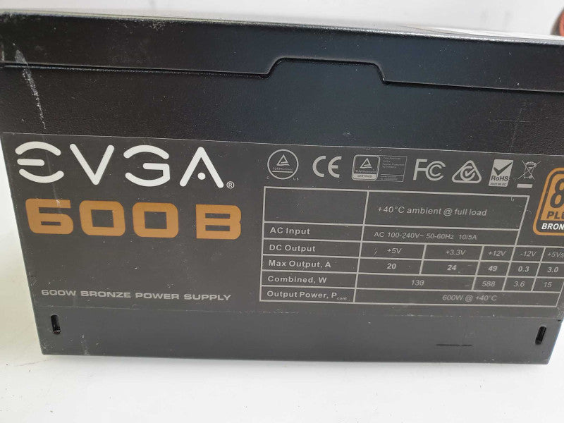 EVGA 600 B 80 PLUS BRONZE POWER SUPPLY 600WATT )