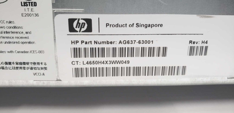 HP AG637-63001 array / 2x controllers / 2x cooling fans #