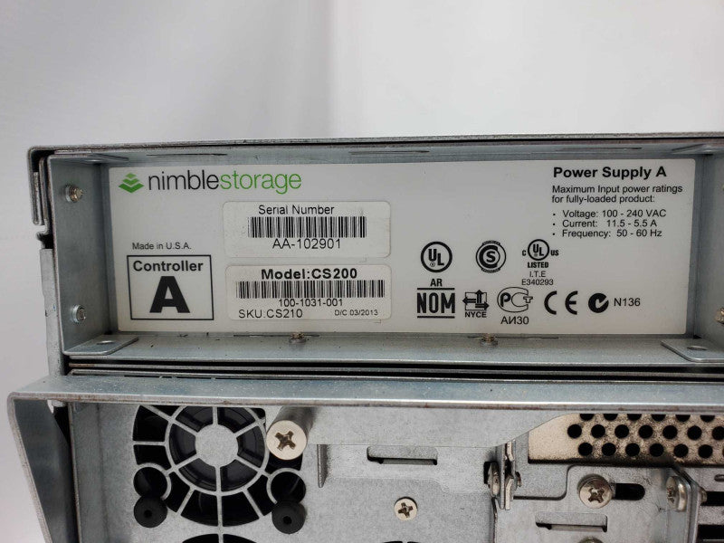 Nimble Storage CS200 Storage SAN Expansion Array, NO HDDs/CADDIES _
