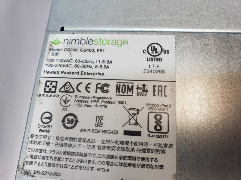 HPE Nimble Storage Hybrid Expansion Shelf Q8C39A storage enclosure _