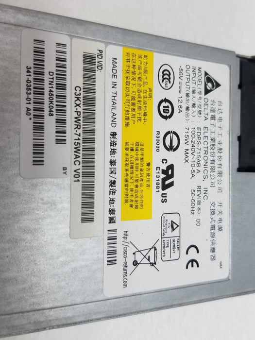 Cisco C3KX-PWR-715WAC Power Supply for Cisco 3750X and 3560X Switches ~
