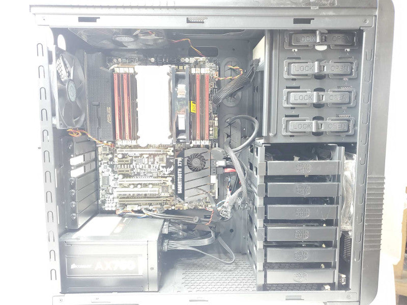 Custom Asus Sabertooth X79 Core I7-4820K 3.7GHz, 32GB RAM, 6x HDD Trays _