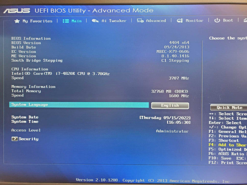 Custom Asus Sabertooth X79 Core I7-4820K 3.7GHz, 32GB RAM, 6x HDD Trays _