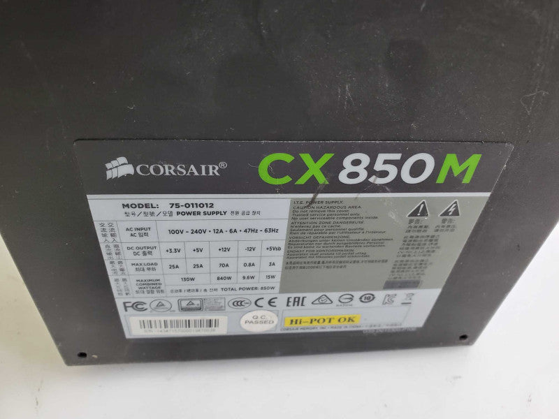 Corsair CX850M 850W Desktop Computer PC Power Supply 75-011012 _ Tested)