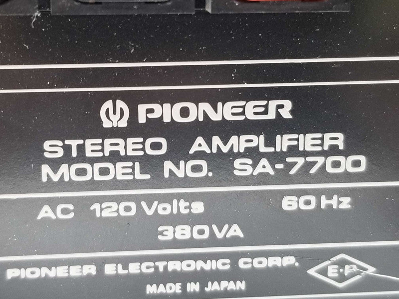 Pioneer SA-7700 Integrated Stereo Amplifier Transistor Silver, AS-IS ~