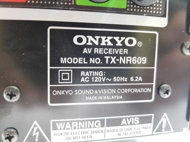 Onkyo TX-NR609 7.2 Network 4K AV Receiver, AS-IS ~