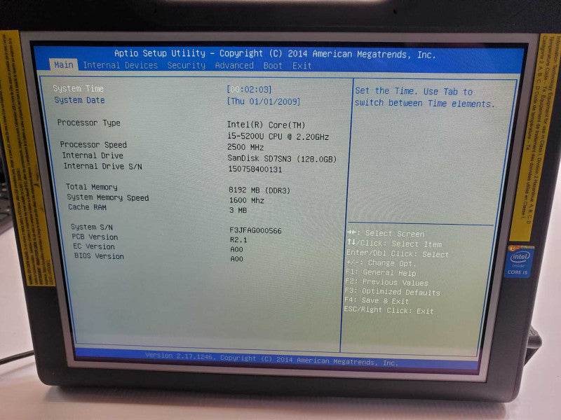 Motion MC-F5M CFT-004 10.4\\" Tablet core i5-5200U 8GB RAM 128GB SSD Read _
