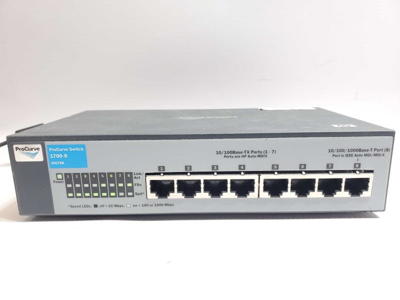 HP J9079A ProCurve 1700-8 8-Port 10/100 Switch, No PSU _