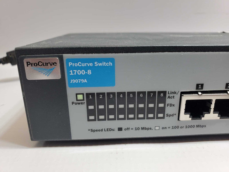HP J9079A ProCurve 1700-8 8-Port 10/100 Switch, No PSU _