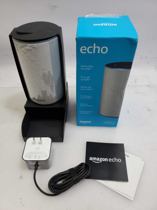 Amazon Echo, Model XC56PY, 2nd Generation Wifi Speaker Grey _ New open-box )