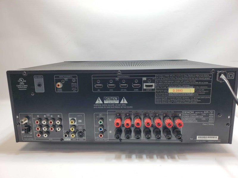 Denon AV Surround Receiver AVR-791, Tested to power on, AS-IS _