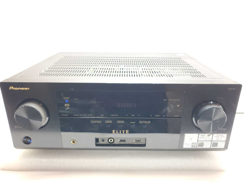 Pioneer VSX Elite VSX-60 AV Receiver, Tested to power on, AS-IS _